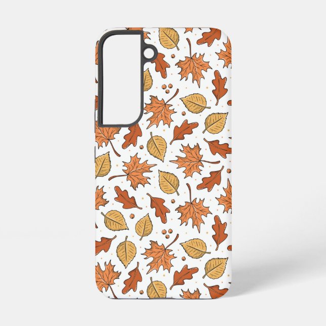 Autumn Leaves and Acorns Pattern Samsung Galaxy S22 Case (Back)
