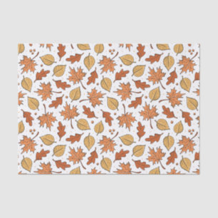 Autumn Leaves and Acorns Pattern Tissue Paper