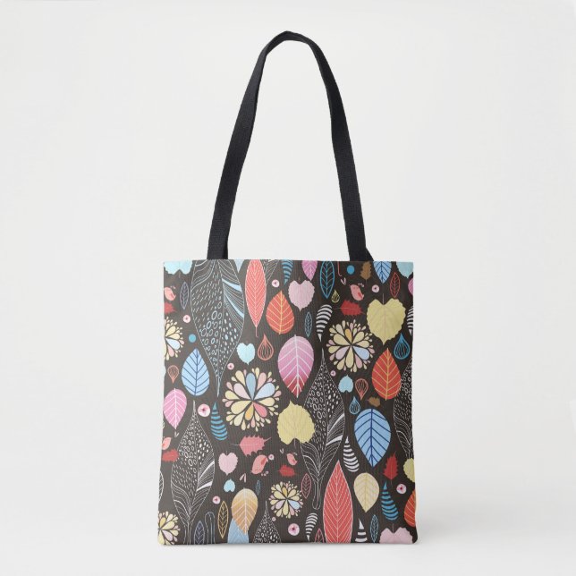 Autumn Leaves and Birds. Tote Bag (Front)
