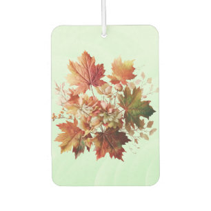 Autumn Leaves and Flowers in Fall Bouquet Art Car Air Freshener