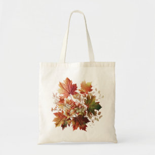 Autumn Leaves and Flowers in Fall Bouquet Art Tote Bag