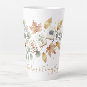 Autumn Leaves and Mahjong Breeze Vintage Latte Mug