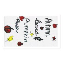 Autumn Leaves and Pumpkin Please Sticker Sheet