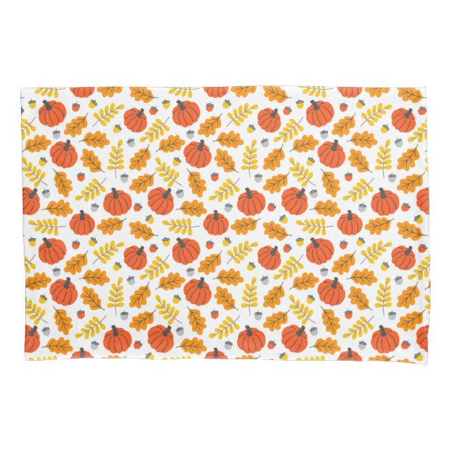 Autumn Leaves and pumpkins Pillowcase (Front)