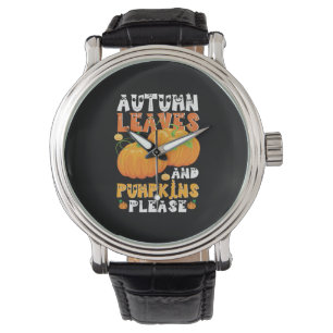 Autumn Leaves And Pumpkins Please Birthday Watch