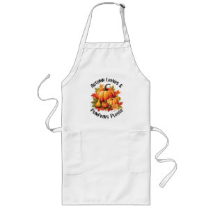 Autumn Leaves and Pumpkins Please – Whimsical Fall Long Apron