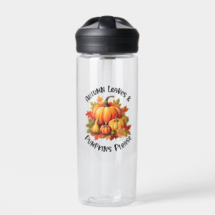 Autumn Leaves and Pumpkins Please – Whimsical Fall Water Bottle