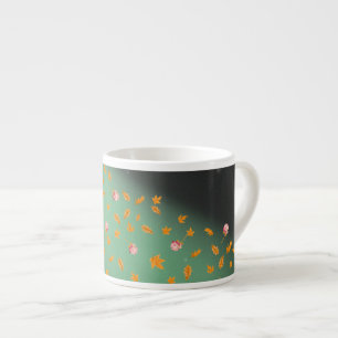 Autumn Leaves and roses Espresso Cup