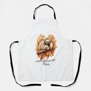 Autumn Leaves and Sloth Please Apron