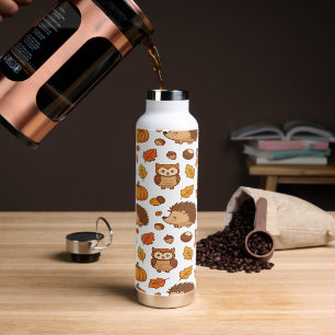 Autumn Leaves and Woodland Animals Water Bottle