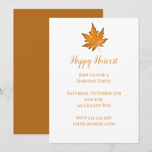 Autumn Leaves Announcement (Front/Back)