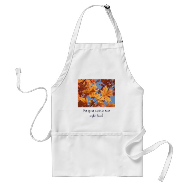 Autumn Leaves apron Customise text Fall Trees (Front)