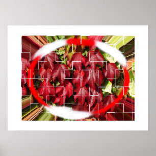 Autumn leaves art poster