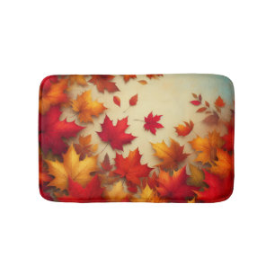 Autumn leaves bath mat