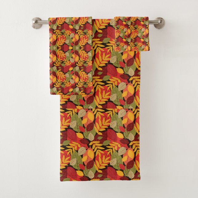Autumn Leaves Bath Towel Set (Insitu)