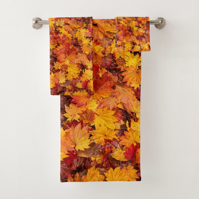 AUTUMN LEAVES BATH TOWEL SET (Insitu)