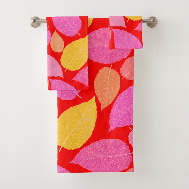 Autumn leaves . bath towel set (Insitu)