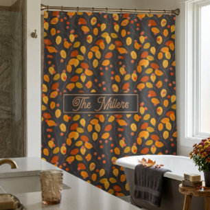 Autumn Leaves & Berries Custom Shower Curtain
