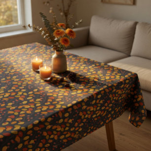 Autumn Leaves & Berries Seamless Pattern Fall  Tablecloth