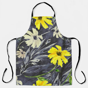 Autumn leaves, berries: watercolor pattern. apron