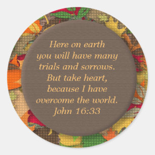 Autumn Leaves-Bible Verse-Trials of Life Sticker
