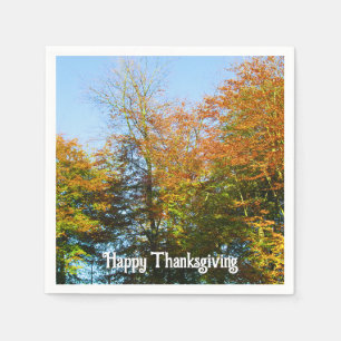 Autumn Leaves & Blue Skies - Custom Thanksgiving Napkin