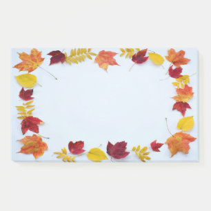 Autumn Leaves Border 1A-B Options Post-it Notes