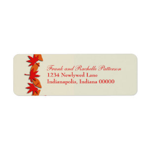 Autumn Leaves Border Return Address Labels