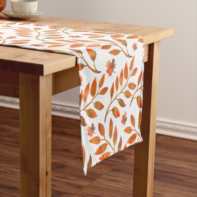 Autumn Leaves Botanical Short Table Runner (In Situ)