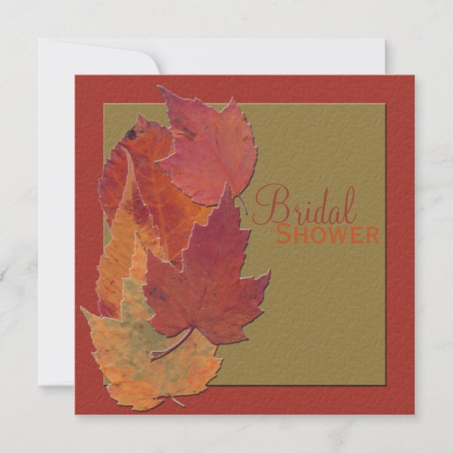 Autumn Leaves Bridal Shower Invitation (Front)