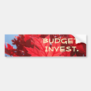 Autumn Leaves Budget Invest bumper stickers