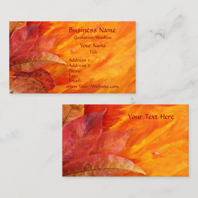 Autumn Leaves Business Card (Front/Back)