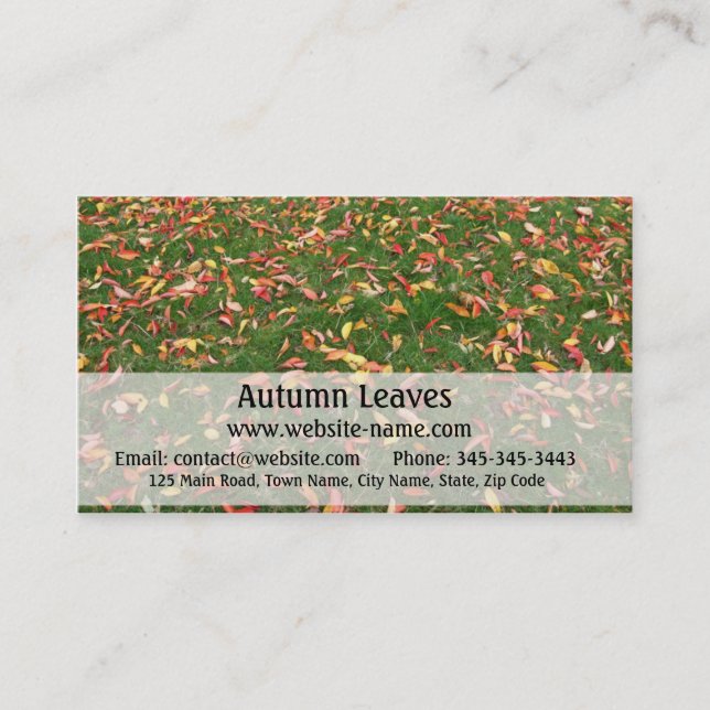 Autumn Leaves Business Card (Front)