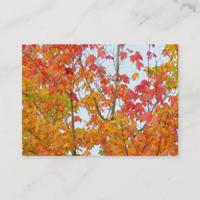 Autumn Leaves Business Card (Front)