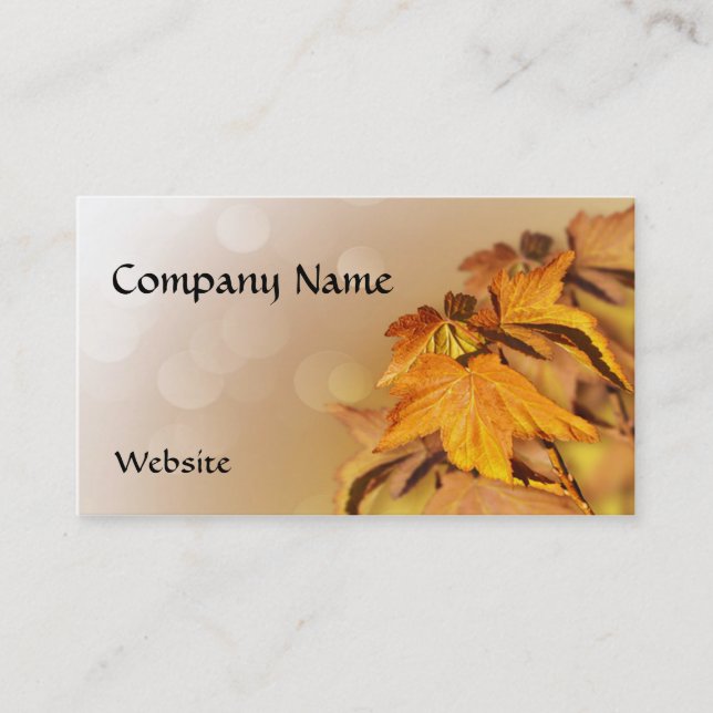 Autumn Leaves Business Card (Front)
