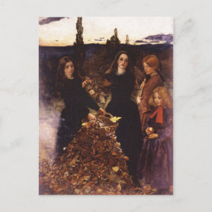 Autumn Leaves by John Everett Millais Postcard