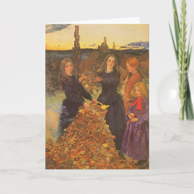 Autumn Leaves by Sir John Everett Millais Card (Front)