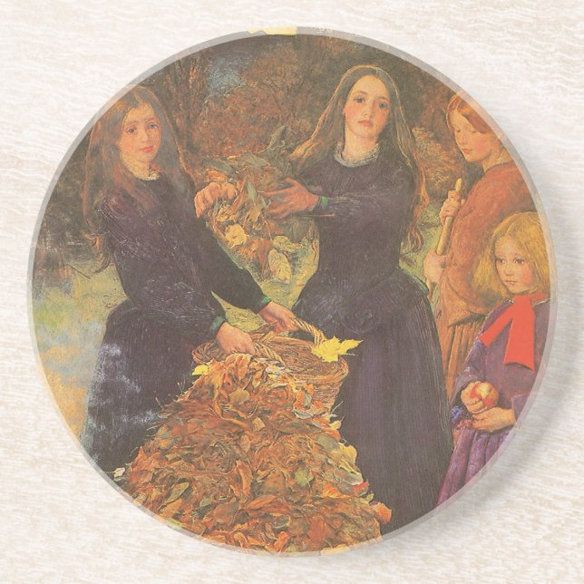 Autumn Leaves by Sir John Everett Millais Coaster (Front)