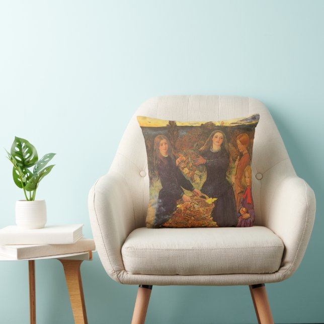Autumn Leaves by Sir John Everett Millais Cushion (Chair)