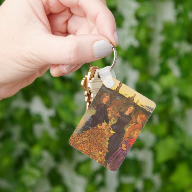 Autumn Leaves by Sir John Everett Millais Key Ring (Hand)