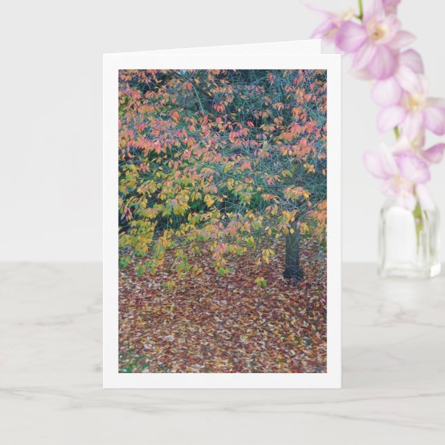 Autumn Leaves Card (Orchid)