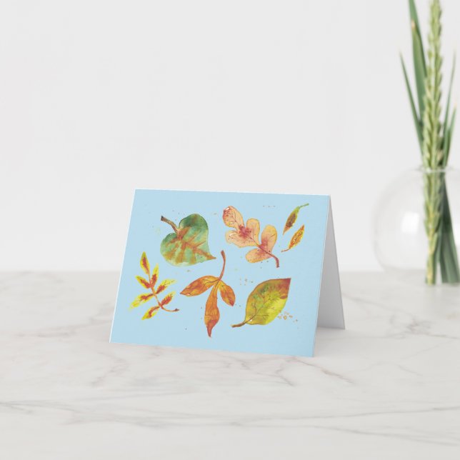 Autumn leaves card (Front)