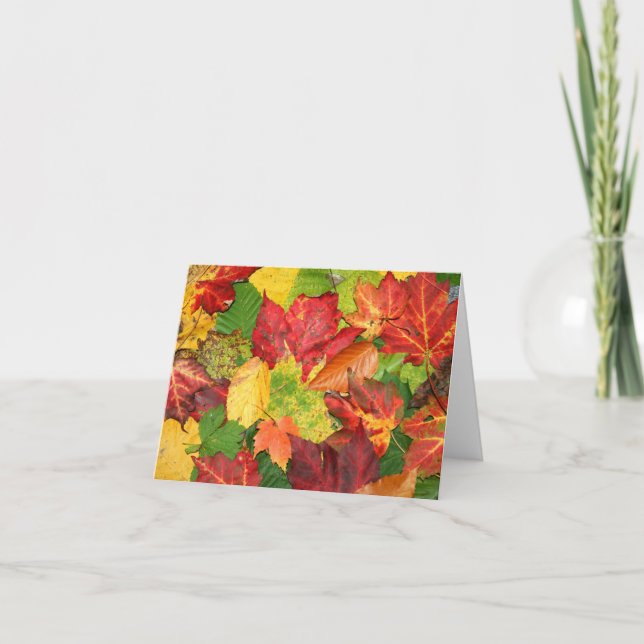 Autumn leaves card (Front)