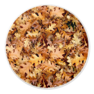 AUTUMN LEAVES CERAMIC KNOB