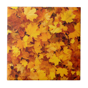 Autumn Leaves Ceramic Tile