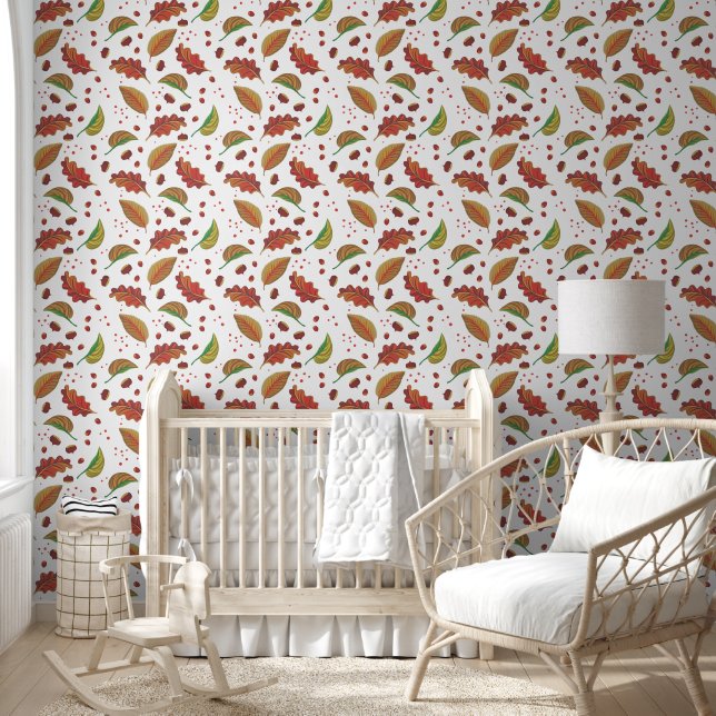 Autumn Leaves, Chestnuts, Hazelnuts & Berries Fall Wallpaper (Kids)