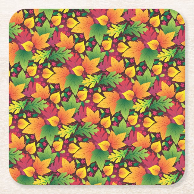 Autumn Leaves Coaster Set (Front)