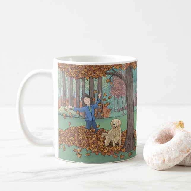 Autumn Leaves Coffee Mug (With Donut)