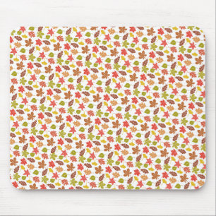 Autumn Leaves Colorful Pattern Mouse Pad