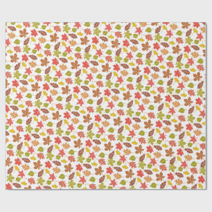 Autumn Leaves Colorful Pattern Wrapping Paper